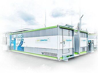 Elektrolyse System in Container für die Herstellung von H2 in hoher Qualität für die Betankung