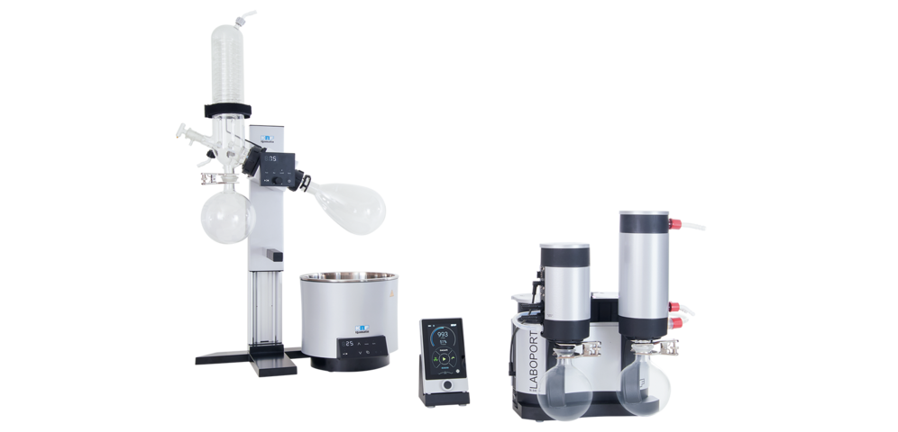 KNF introduces the new RE 212 FW-G rotary evaporator bundle.